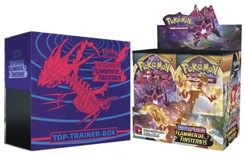 Pokémon TCG Schwert & Schild Flammende Finsternis Top Trainer Box/Booster Box 2x Bundle
