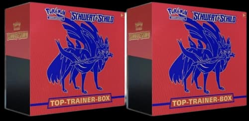 Pokémon TCG Schwert & Schild Top Trainer Box (Rot) 2x Lot