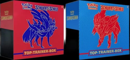Pokémon TCG Schwert & Schild Top Trainer Box (Rot/Blau) 2x Bundle