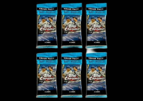 2020 Topps Chrome Baseball Value Pack 6x Lot