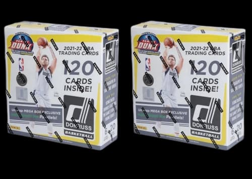 2021-22 Panini Donruss Basketball Fanatics Exclusive Mega Box (Holo Green Ice Parallels) 2x Lot