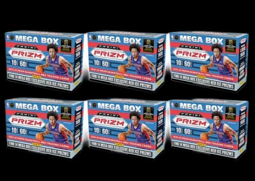2021-22 Panini Prizm Basketball Mega Box (Red Ice Prizms) 6x Lot