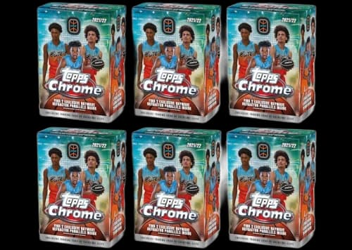 2021-22 Topps Chrome Overtime Elite Basketball Blaster Box 6x Lot