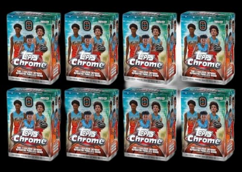 2021-22 Topps Chrome Overtime Elite Basketball Blaster Box 8x Lot