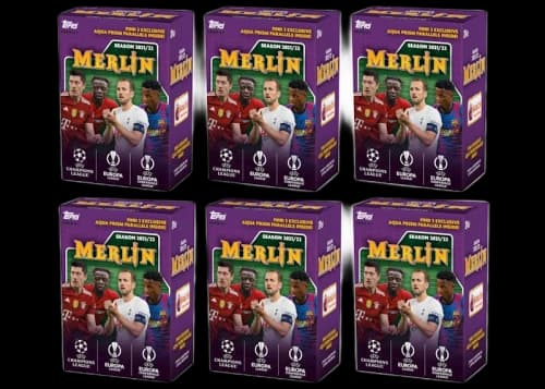 2021-22 Topps UEFA Champions League Merlin Soccer Blaster Box 6x Lot