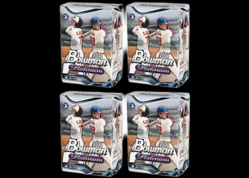 2021 Bowman Platinum Baseball Blaster Box 4x Lot