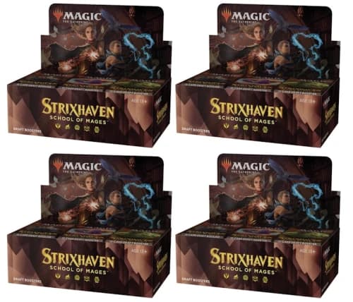 Magic: The Gathering TCG Strixhaven School of Mages Draft Booster Box (36 packs) 4x Lot