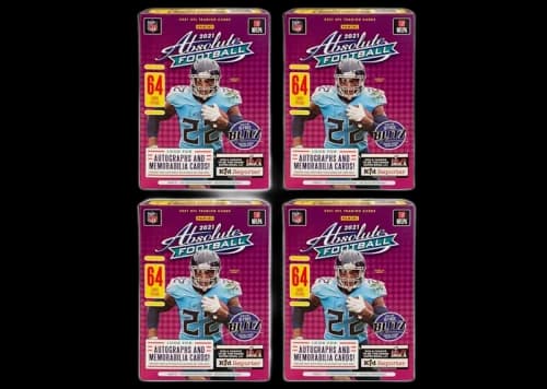 2021 Panini Absolute Football Blaster Box (Purple Parallels) (Fanatics Exclusive) 4x Lot