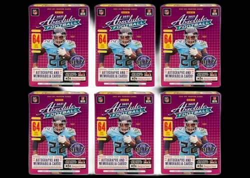 2021 Panini Absolute Football Blaster Box (Purple Parallels) (Fanatics Exclusive) 6x Lot
