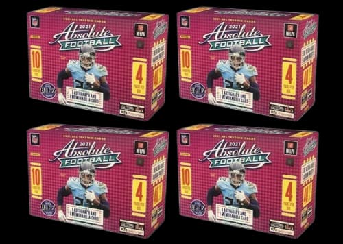 2021 Panini Absolute Football Mega Box (Red Parallels) 4x Lot