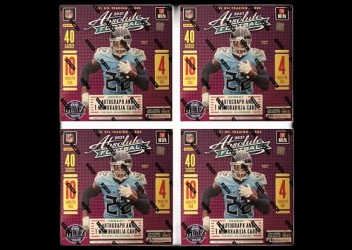 2021 Panini Absolute Football Mega Box (Teal Parallels) (Fanatics Exclusive) 4x Lot