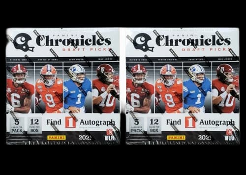 2021 Panini Chronicles Draft Picks College Football Mega Box (Green Parallels) 2x Lot