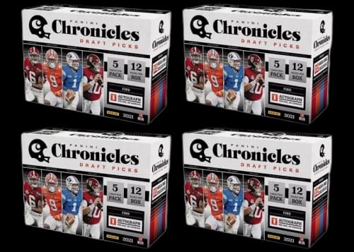 2021 Panini Chronicles Draft Picks College Football Mega Box (Orange Parallels) 4x Lot