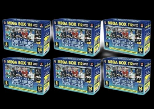 2021 Panini Contenders Football Mega Box (112 Ct.) 6x Lot