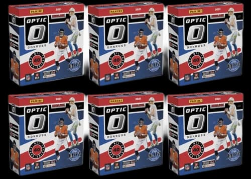 2021 Panini Donruss Optic Football Fanatics Exclusive Mega Box (Red Hyper Parallels) 6x Lot