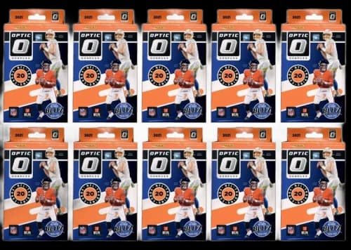2021 Panini Donruss Optic Football Hanger Box (Blue Scope Parallels) 10x Lot