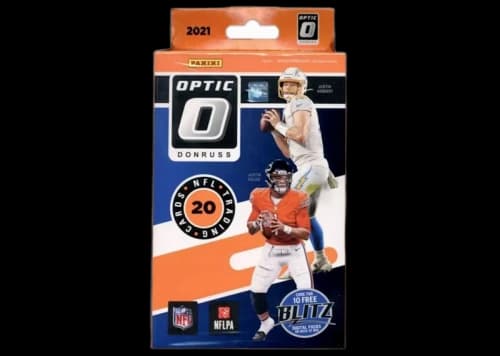 2021 Panini Donruss Optic Football Hanger Box (Blue Scope Parallels)