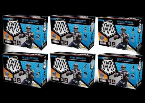 2021 Panini Mosaic Football Mega Box (Target) (Reactive Yellow Parallels) 6x Lot