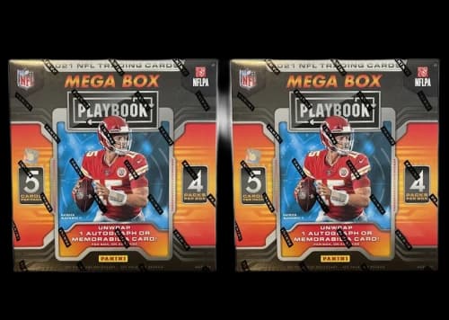 2021 Panini Playbook Football Mega Box (Orange Parallels) 2x Lot