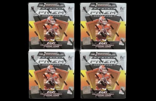 2021 Panini Prizm Draft Picks College Football Mega Box (Orange Ice Prizm) 4x Lot