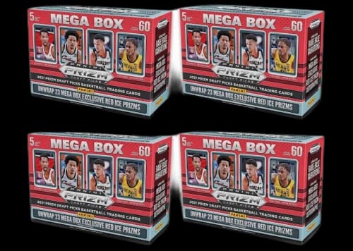 2021 Panini Prizm Draft Picks Collegiate Basketball Mega Box (Red Ice Prizms) 4x Lot