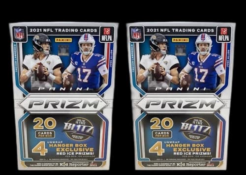 2021 Panini Prizm Football Hanger Box (Red Ice Prizms) 2x Lot