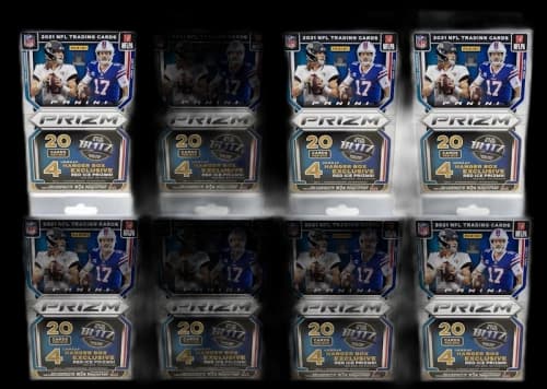 2021 Panini Prizm Football Hanger Box (Red Ice Prizms) 8x Lot