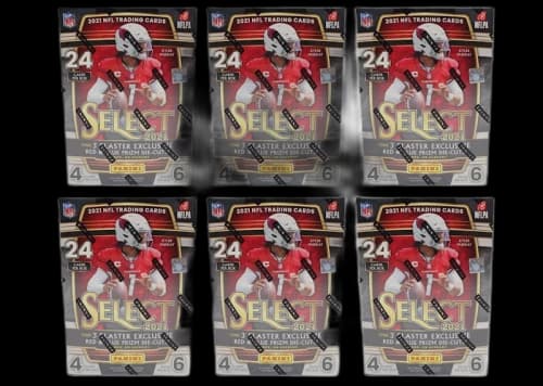 2021 Panini Select Football Blaster Box (Red & Blue Prizm Die-Cuts) 6x Lot