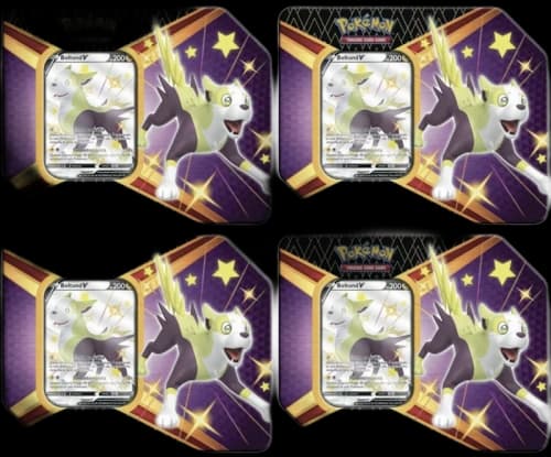 Pokémon GCC Spada e Scudo Destino Splendente Boltund-V Tin (ITA) 4x Lot
