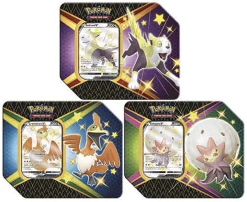 Pokémon GCC Spada e Scudo Destino Splendente Cramorant-V/Eldegoss-V/Boltund-V Tin (ITA) 3x Lot