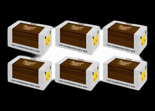 2021 Pokémon Sword & Shield 25th Celebration Wooden Deck Box 6x Lot