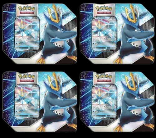 Pokémon TCG V Strikers Empoleon V Tin 4x Lot
