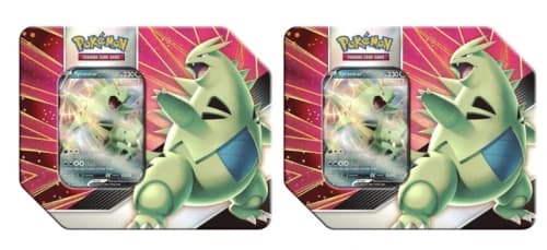 Pokémon TCG V Strikers Tyranitar V Tin 2x Lot