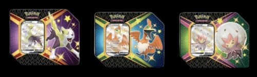 Pokémon TCG Sword & Shield Shining Fates 3X Tin Lot Boltund V/Cramorant V/Eldegoss V (UK Version 5 Booster Packs)