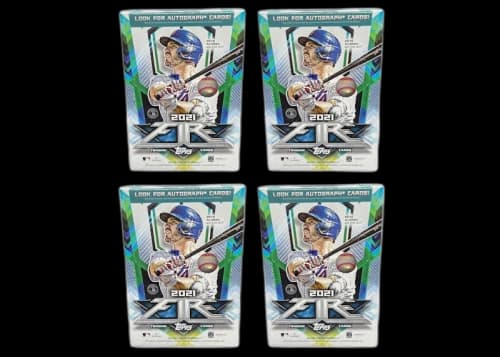 2021 Topps Fire Baseball Blaster Box 4x Lot