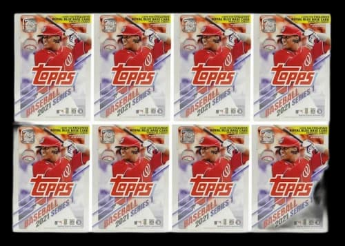2021 Topps Series 1 Baseball Blaster Box (Royal Blue Parallel) 8x Lot