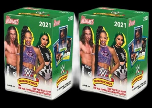 2021 Topps WWE Heritage Wrestling Blaster Box 2x Lot