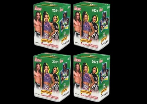 2021 Topps WWE Heritage Wrestling Blaster Box 4x Lot