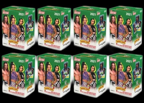 2021 Topps WWE Heritage Wrestling Blaster Box 8x Lot