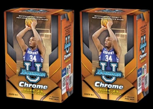 2022-23 Bowman University Chrome Basketball Blaster Box 2x Lot