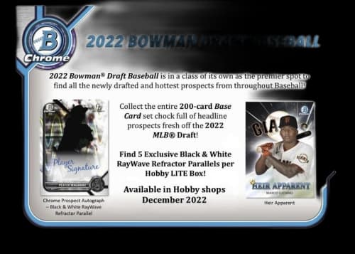 2022 Bowman Draft Baseball Hobby Lite Box 4x Lot