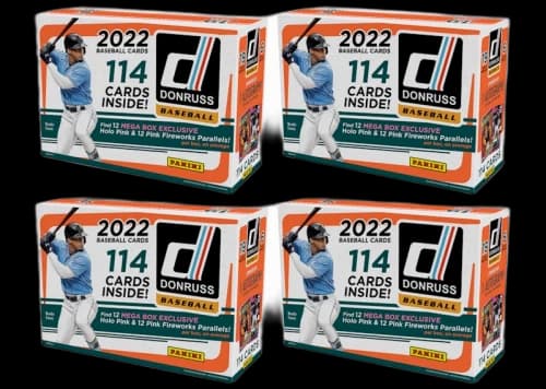 2022 Panini Donruss Baseball Mega Box (Pink Parallels) 4x Lot