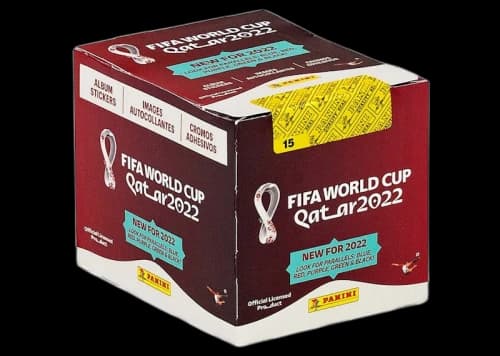 2022 Panini Fifa World Cup Qatar Soccer Sticker Collection Box