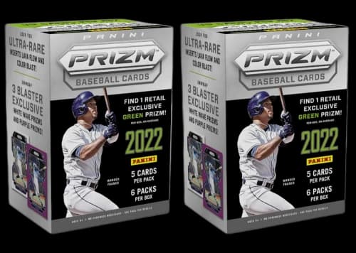 2022 Panini Prizm Baseball Blaster Box (Green Prizm) 2x Lot