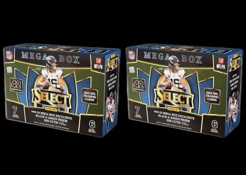 2022 Panini Select Football Mega Box (Black & Green Prizms) 2x Lot