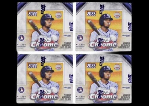 2022 Topps Chrome Baseball HTA Hobby Jumbo Box 4x Lot (Bonus Pack Not Included)