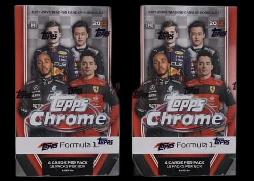 2022 Topps Chrome Formula 1 Racing Hobby Lite Box (16 Packs) 2x Lot
