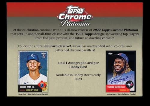 2022 Topps Chrome Platinum Anniversary 1953 Baseball Hobby Box