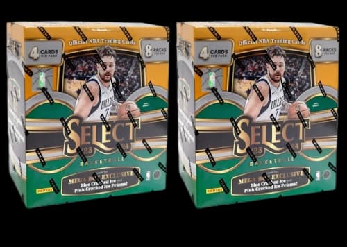 2023 Panini Select Basketball Mega Box (Blue/Pink Cracked Ice Prizms) 2x