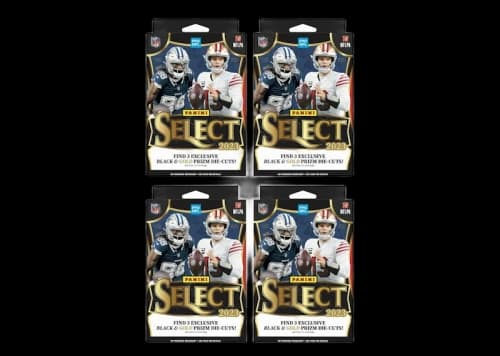 2023 Panini Select Football Hanger Box (Black and Gold Die-Cuts) 4x Lot